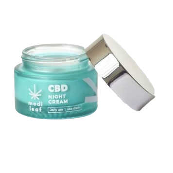 Nigth Cream 100mg CBD Medileaf transparente